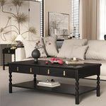 Modern Ash Wood Tea Table with Stylish Storage - Perfect for Elegant Living Rooms hld-4476