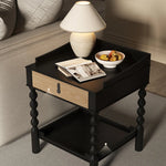 Stylish Ash Wood Tea Table with Drawer - Perfect for Modern Living Rooms hld-4478
