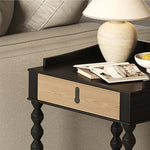 Stylish Ash Wood Tea Table with Drawer - Perfect for Modern Living Rooms hld-4478
