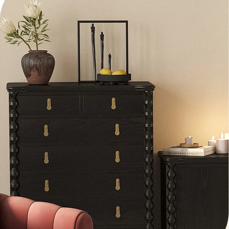 Sleek Ash Wood Cabinet with Elegant Gold Accents for Modern Living Spaces hld-4479