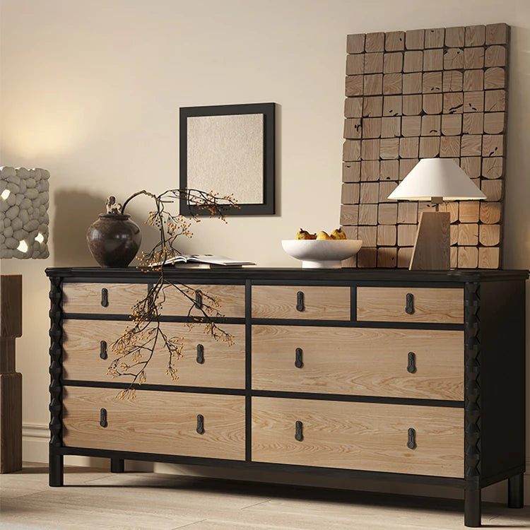 Stylish Ash Wood Multi-Layer Cabinet with Modern Design hld-4482