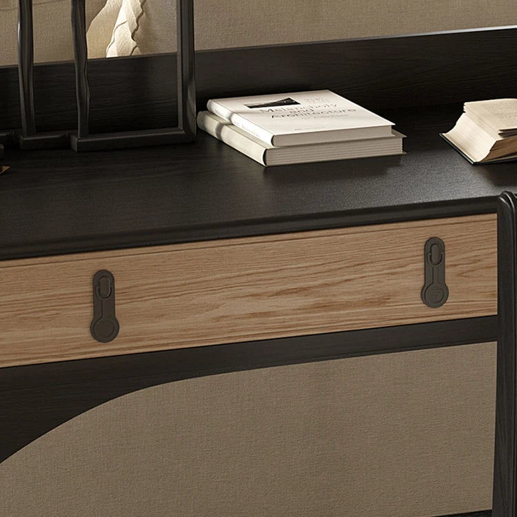 Elegant Ash Wood Multi-layer Desk with Storage Drawers - Perfect for Home Office or Study hld-4489