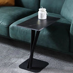 Elegant Sintered Stone Side Table with Unique Design - Modern Round Accent Table for Living Room or Bedroom Use hldjj-3019