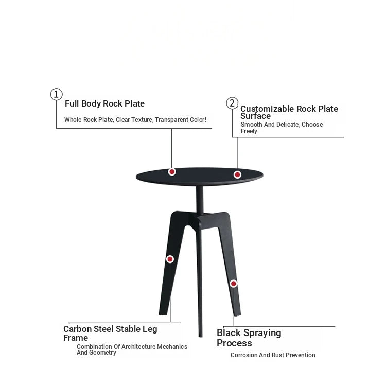 Modern Sintered Stone Side Table with Stylish Multi-Layer Design - Perfect for Living Room or Office Décor hldjj-3020