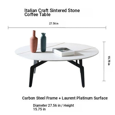 Elegant Sintered Stone Coffee Table - Modern Multi-layer Design for Chic Living Rooms hldjj-3021