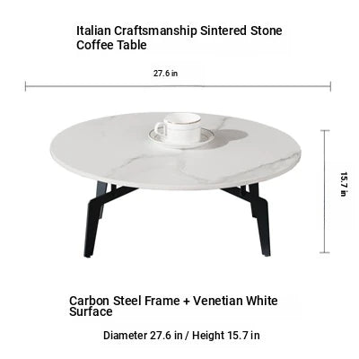 Elegant Sintered Stone Coffee Table - Modern Multi-layer Design for Chic Living Rooms hldjj-3021
