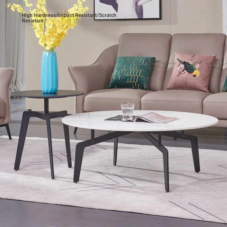 Elegant Sintered Stone Coffee Table - Modern Multi-layer Design for Chic Living Rooms hldjj-3021