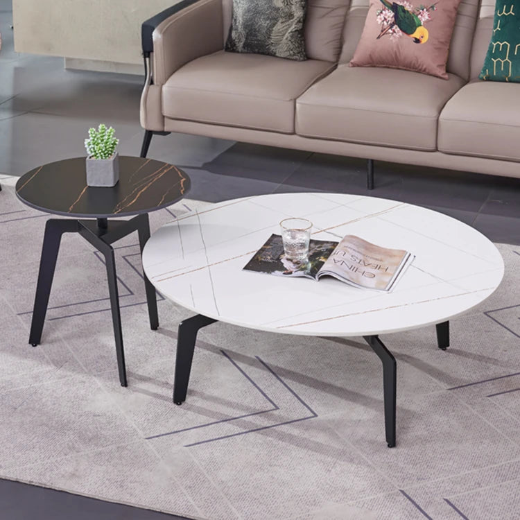 Elegant Sintered Stone Coffee Table - Modern Multi-layer Design for Chic Living Rooms hldjj-3021