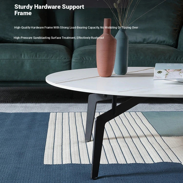 Elegant Sintered Stone Coffee Table - Modern Multi-layer Design for Chic Living Rooms hldjj-3021
