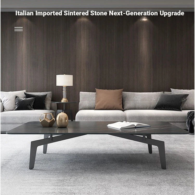 Modern Sintered Stone Coffee Table with Elegant Design - Perfect for Living Room Décor hldjj-3022