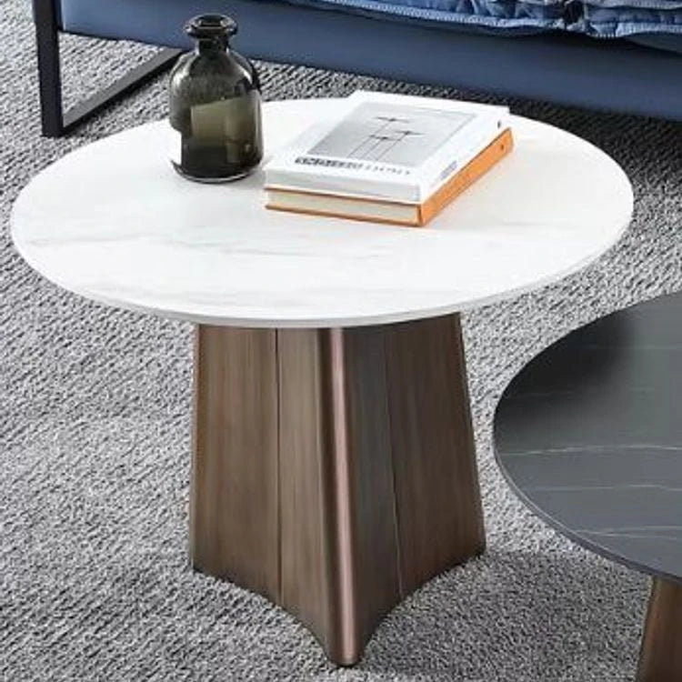 Elegant Sintered Stone Coffee Table Set - Modern Round Design for Living Room Decor hldjj-3023