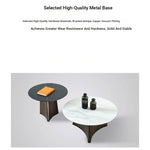 Elegant Sintered Stone Coffee Table Set - Modern Round Design for Living Room Decor hldjj-3023