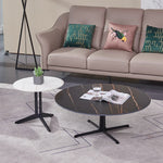 Modern Sintered Stone Coffee Table Set - Elegant Round Design for Contemporary Living Rooms hldjj-3024