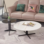 Modern Sintered Stone Coffee Table Set - Elegant Round Design for Contemporary Living Rooms hldjj-3024