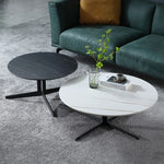 Modern Sintered Stone Coffee Table Set - Elegant Round Design for Contemporary Living Rooms hldjj-3024