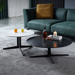 Modern Sintered Stone Coffee Table Set - Elegant Round Design for Contemporary Living Rooms hldjj-3024