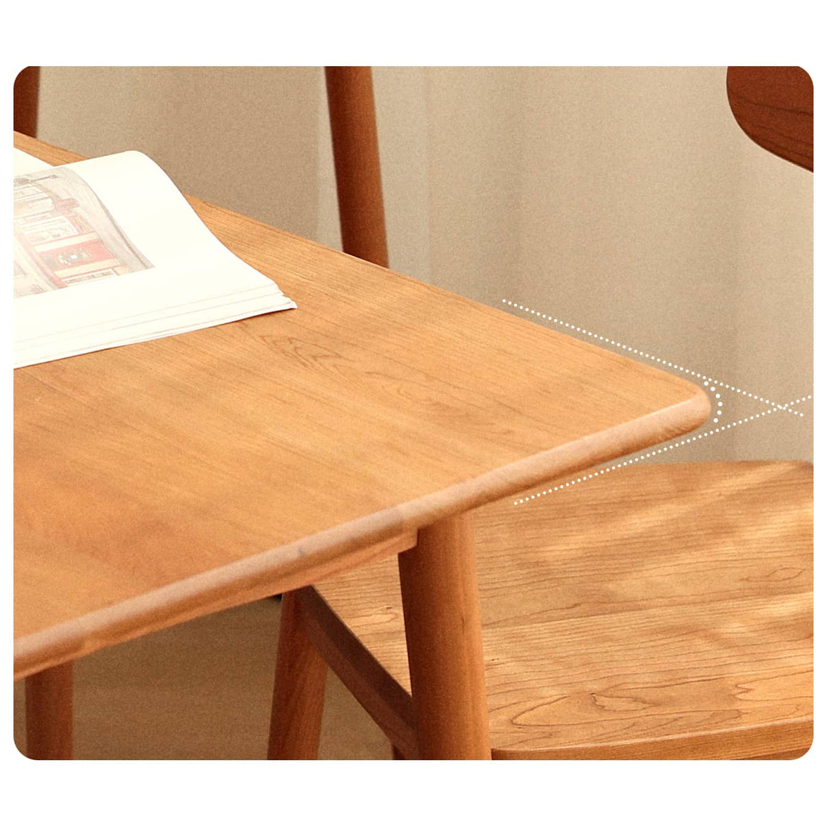 Stunning Cherry Wood Table with Natural Wood Finish - Perfect for Your Home hldmz-703