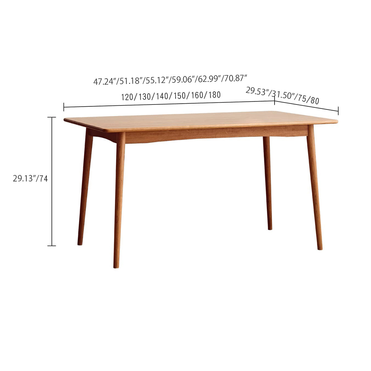 Stunning Cherry Wood Table with Natural Wood Finish - Perfect for Your Home hldmz-703