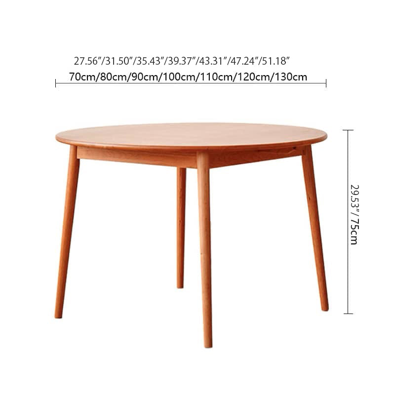 Premium Cherry Wood Finish Natural Wood Table - Elegant and Durable Design hldmz-704