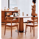 Rustic Natural Cherry Wood Table with Sturdy Iron Frame hldmz-705