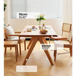 Premium Cherry Wood Natural Finish Table - Elegant Wooden Furniture hldmz-706