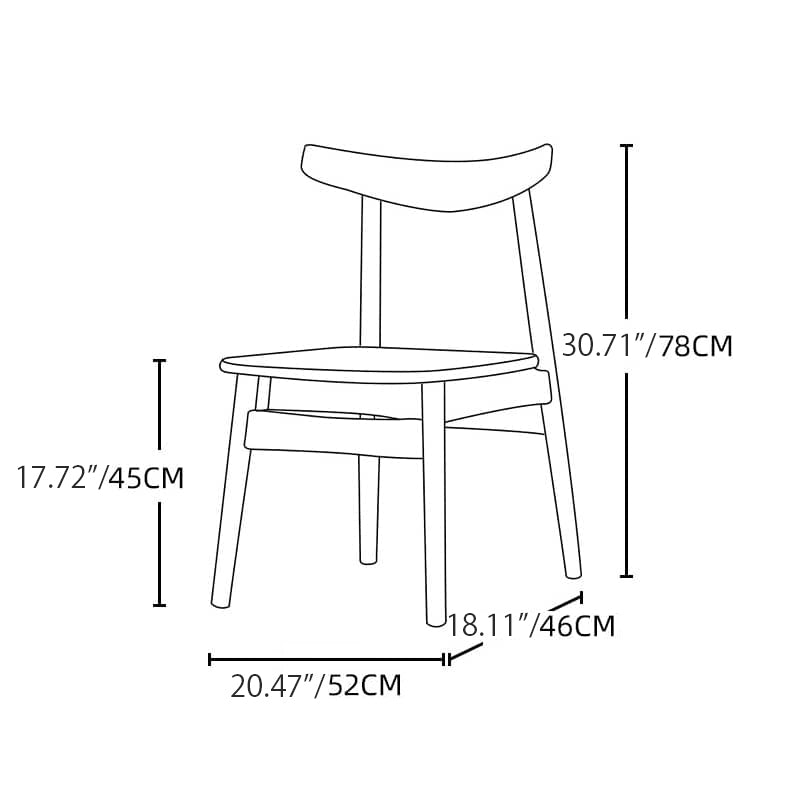 Natural Cherry Wood Chair - Elegant and Durable Seating for Your Home hldmz-714