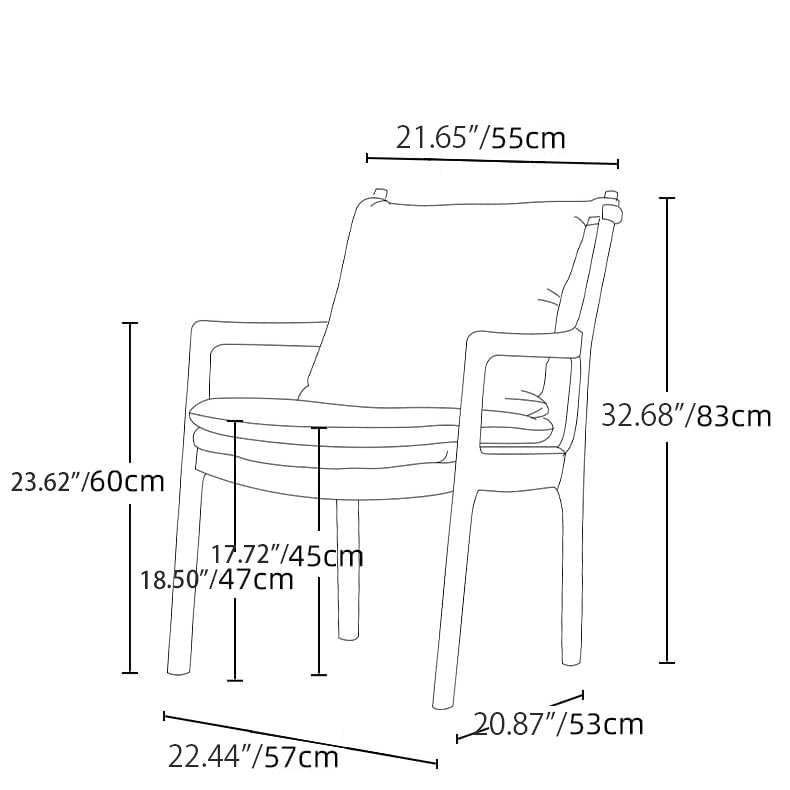 Elegant Oak & Cherry Wood Chairs with Plush Foam Cushioning - Premium Cotton & Linen Upholstery hldmz-722