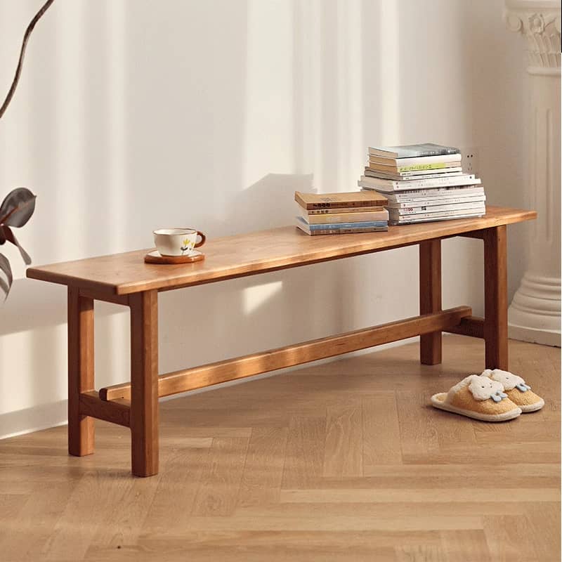 Elegant Cherry Wood Stool - Natural Finish for Timeless Style hldmz-725