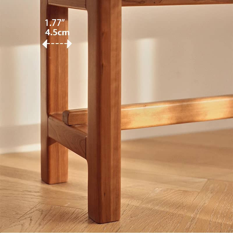 Elegant Cherry Wood Stool - Natural Finish for Timeless Style hldmz-725