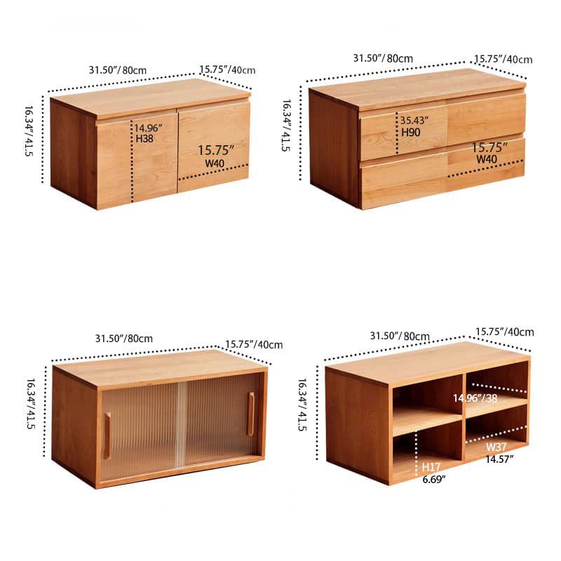 Elegant Cherry Wood Cabinet with Plywood and Glass Accents - Stylish Storage Solution hldmz-729