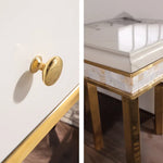 Luxury Modern TV Stand – Solid Wood, Marble, and Stainless Steel Entertainment Center hlkwd-4109