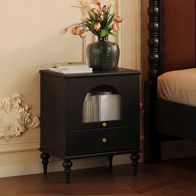 Elegant Glass and Rattan Cabinet with Modern Design hlxl-4413