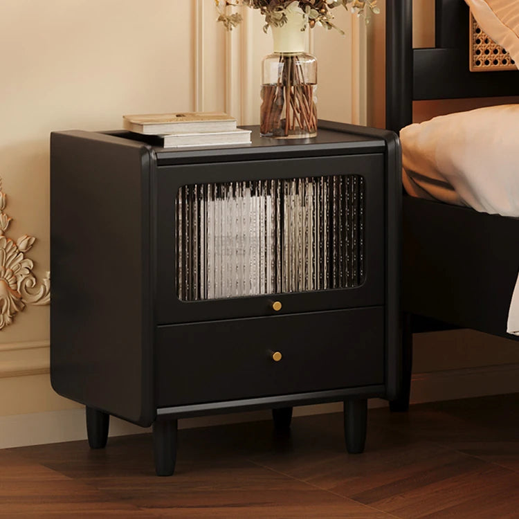 Elegant Glass and Rattan Cabinet with Modern Design hlxl-4413