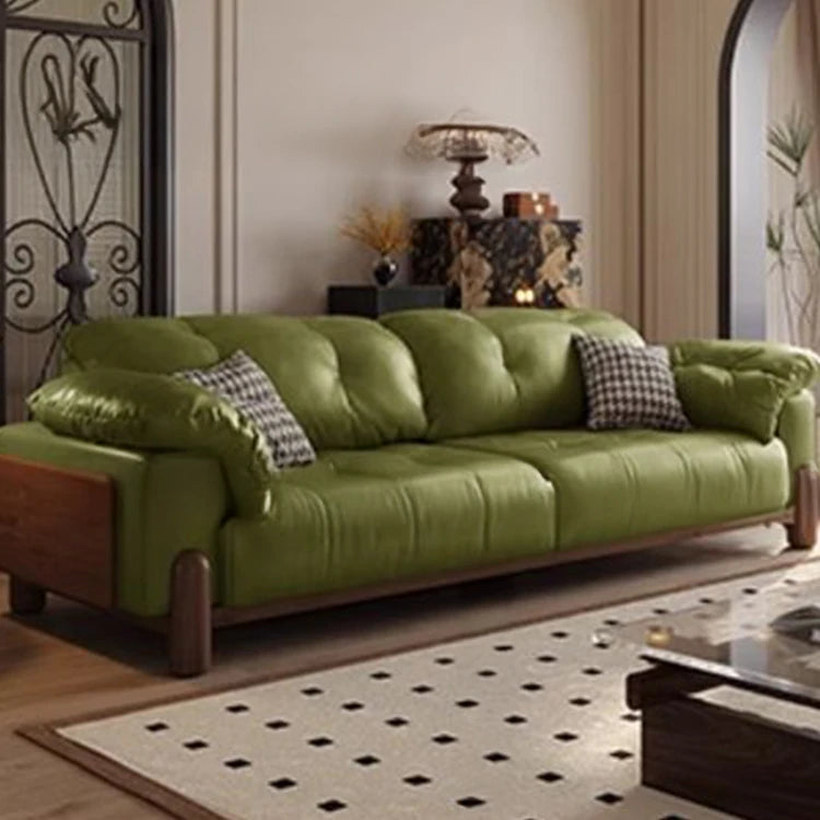 Elegant Ash Wood Sofa with Soft Down Synthetic Leather Upholstery – Stylish Comfort for Your Living Room hly-3032
