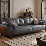 Elegant Ash Wood Sofa with Soft Down Synthetic Leather Upholstery – Stylish Comfort for Your Living Room hly-3032