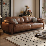 Elegant Ash Wood Sofa with Soft Down Synthetic Leather Upholstery – Stylish Comfort for Your Living Room hly-3032