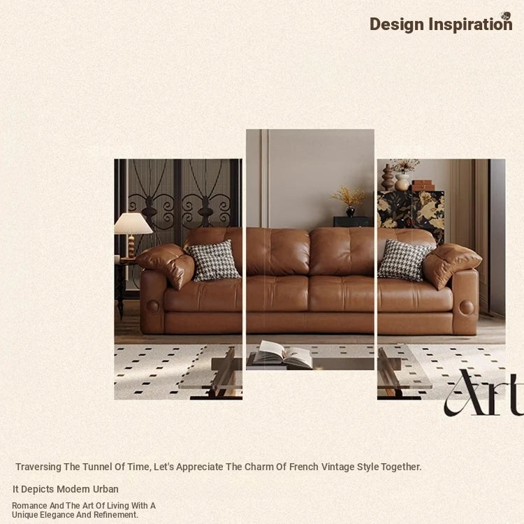 Elegant Ash Wood Sofa with Soft Down Synthetic Leather Upholstery – Stylish Comfort for Your Living Room hly-3032