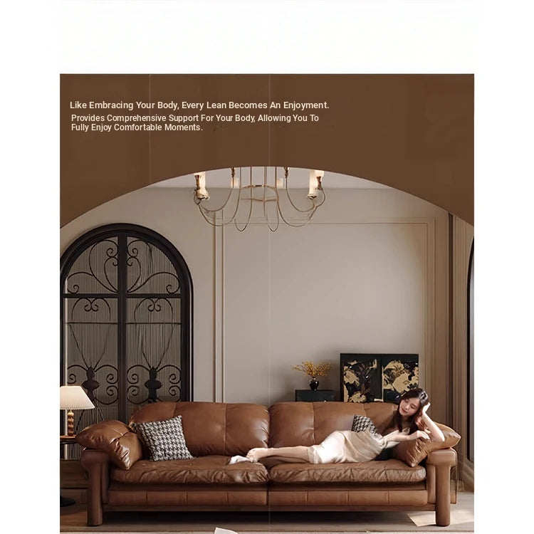 Elegant Ash Wood Sofa with Soft Down Synthetic Leather Upholstery – Stylish Comfort for Your Living Room hly-3032