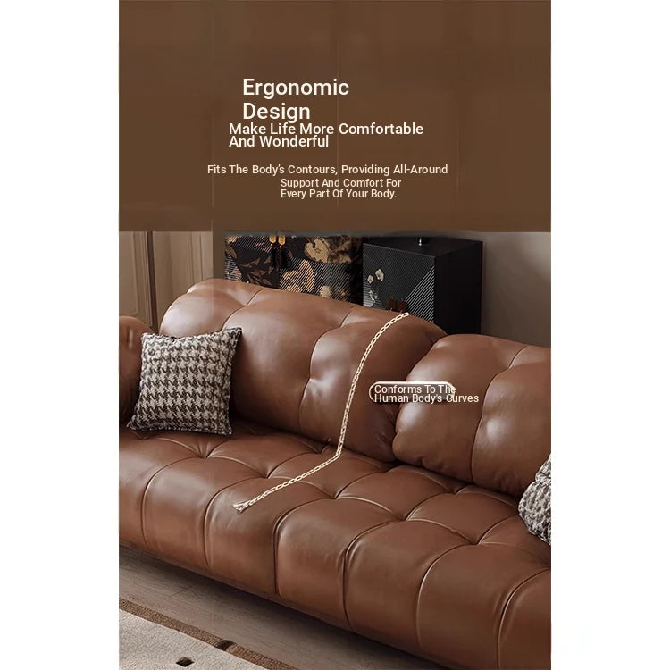 Elegant Ash Wood Sofa with Soft Down Synthetic Leather Upholstery – Stylish Comfort for Your Living Room hly-3032