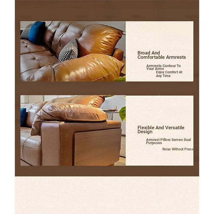 Elegant Ash Wood Sofa with Soft Down Synthetic Leather Upholstery – Stylish Comfort for Your Living Room hly-3032
