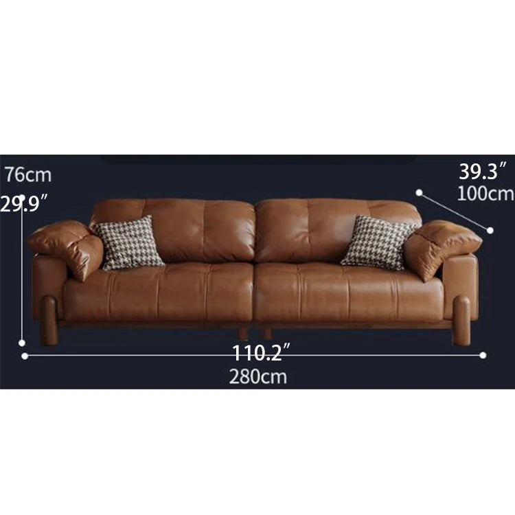Elegant Ash Wood Sofa with Soft Down Synthetic Leather Upholstery – Stylish Comfort for Your Living Room hly-3032