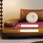 **Luxurious Pine Leather Sofa with Down Feather Cushioning - Stylish Modern Design for Ultimate Comfort** hly-3033