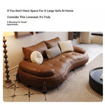 **Luxurious Pine Leather Sofa with Down Feather Cushioning - Stylish Modern Design for Ultimate Comfort** hly-3033