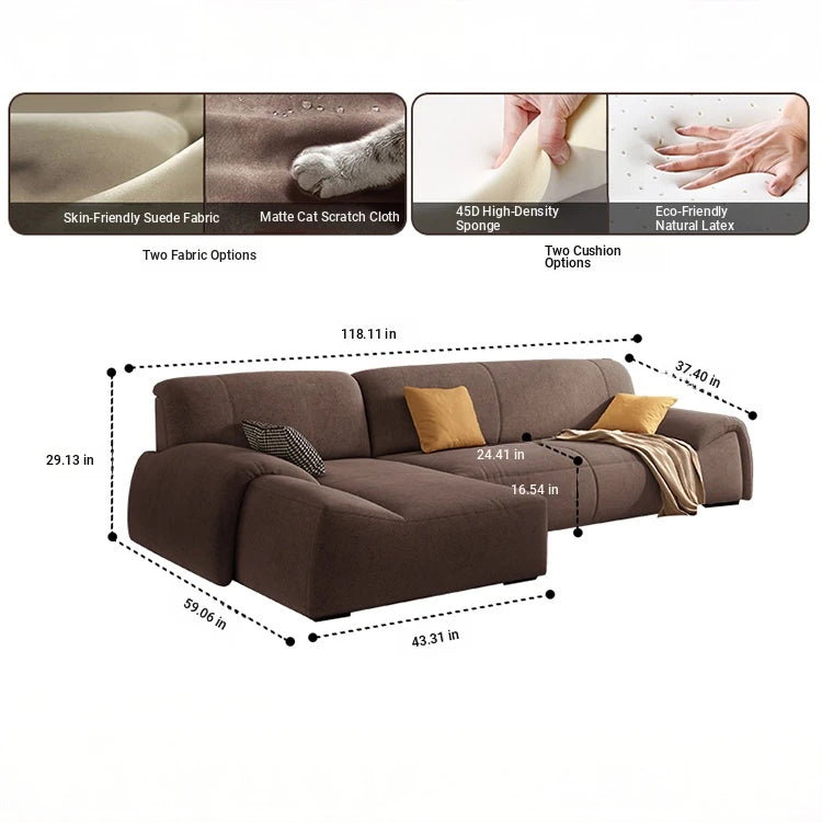 Luxurious Pine Down Techno Fabric Sofa – Stylish Comfort for Modern Living Rooms hly-3035