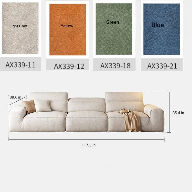 Elegant Pine Solid Wood Sofa with Cotton Stuffing & Techno Fabric – Modern Comfort for Your Living Room hly-3036
