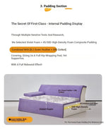 Elegant Pine Solid Wood Sofa with Cotton Stuffing & Techno Fabric – Modern Comfort for Your Living Room hly-3036