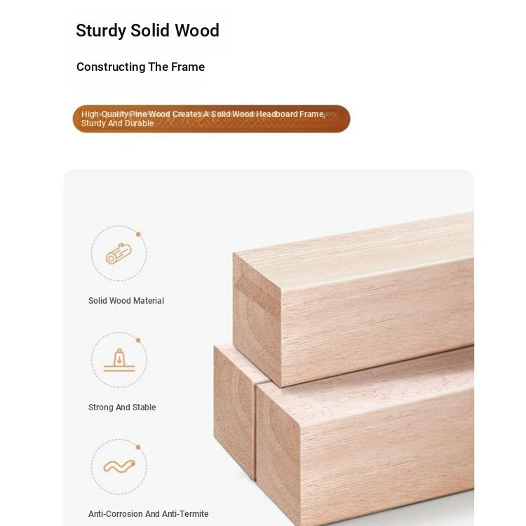 Modern Faux Leather Bed Frame with Upholstered Headboard - Stylish & Durable Queen Size Mattress Base hlyj-3141