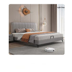 Modern Faux Leather Bed Frame with Upholstered Headboard - Stylish & Durable Queen Size Mattress Base hlyj-3141