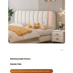 Modern Faux Leather Bed Frame with Upholstered Headboard - Stylish & Durable Queen Size Mattress Base hlyj-3141