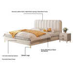 Modern Faux Leather Bed Frame with Upholstered Headboard - Stylish & Durable Queen Size Mattress Base hlyj-3141